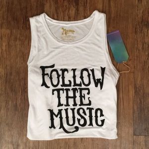 Show Me Your MuMu Tops - NWT- Secret Life Tank Follow the Music Show Me Your MuMu Tops - NWT- Secret Life Tank Follow the Music